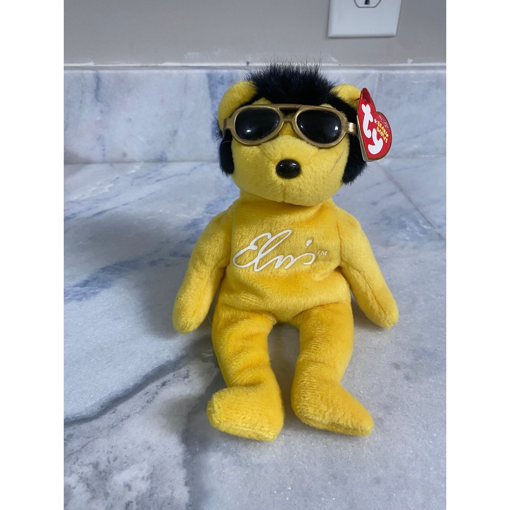 Ty Elvis Presley Solid Gold Beanie Bear Walgreens Exclusive Sunglasses Tag‎ 2008